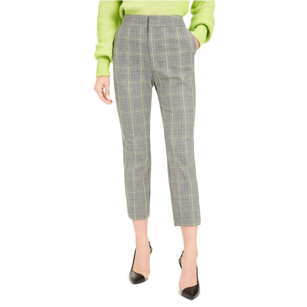 Becca Tilley x Bar III Plaid Tapered-Leg Pants 6